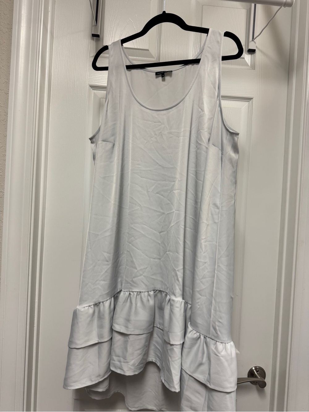 Universal Standard White Ruffle-Hem Tank Top